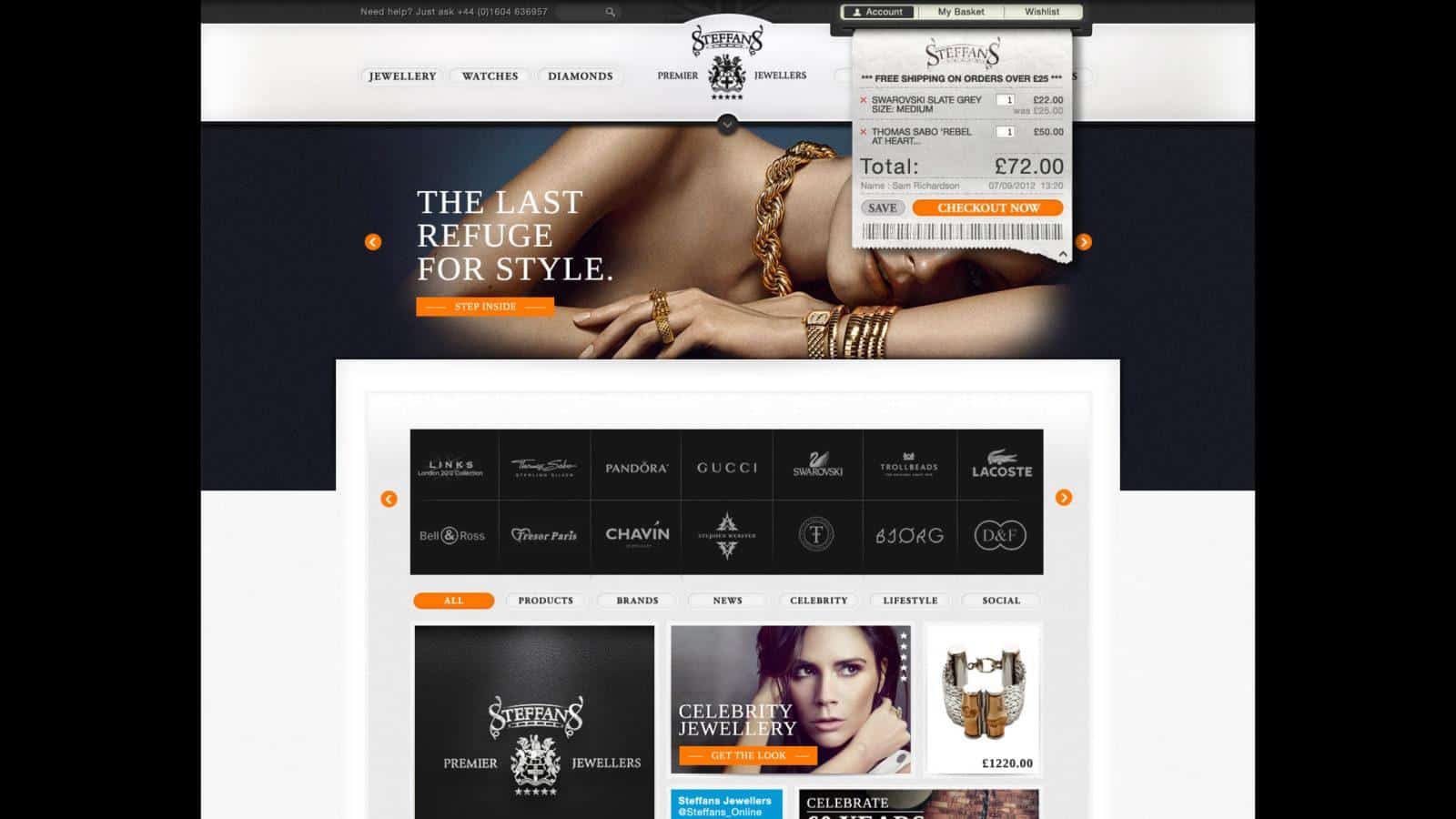 Steffans e-commerce website