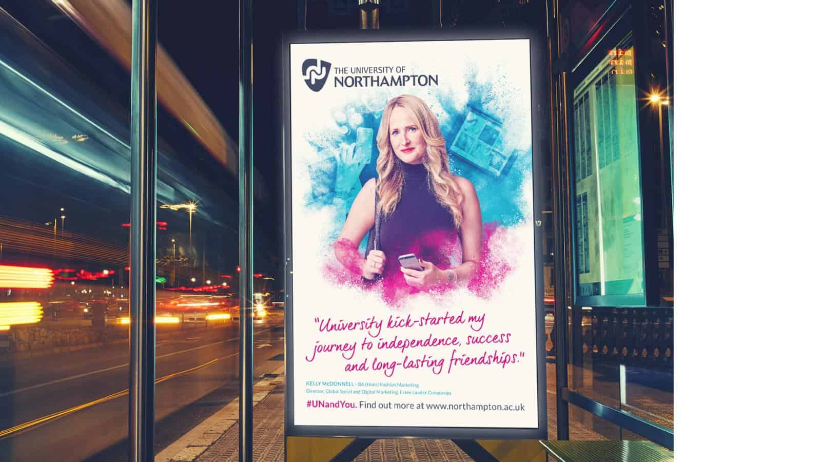 University of Northampton outdoor advertising