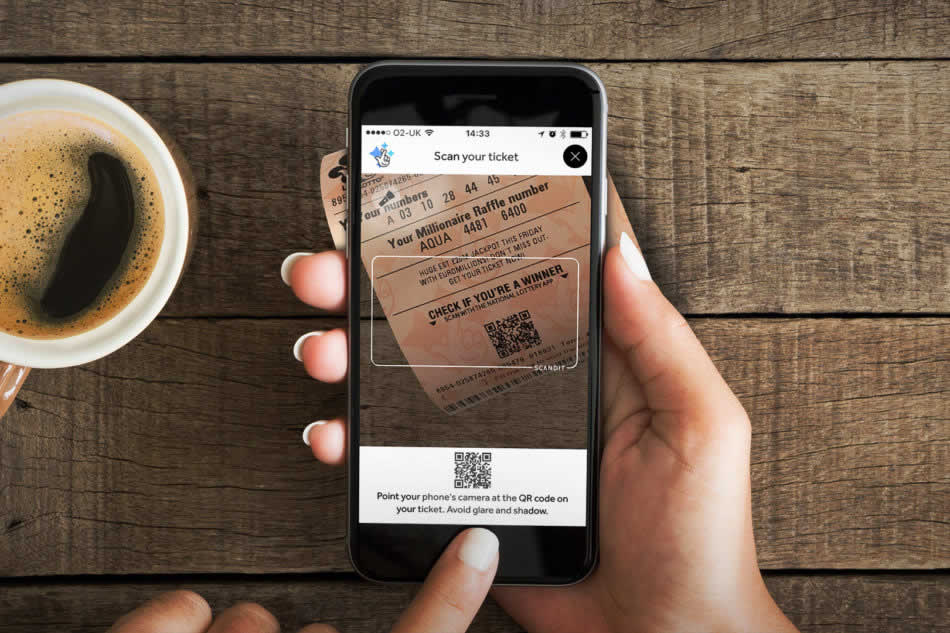 Camelot National lottery app camera