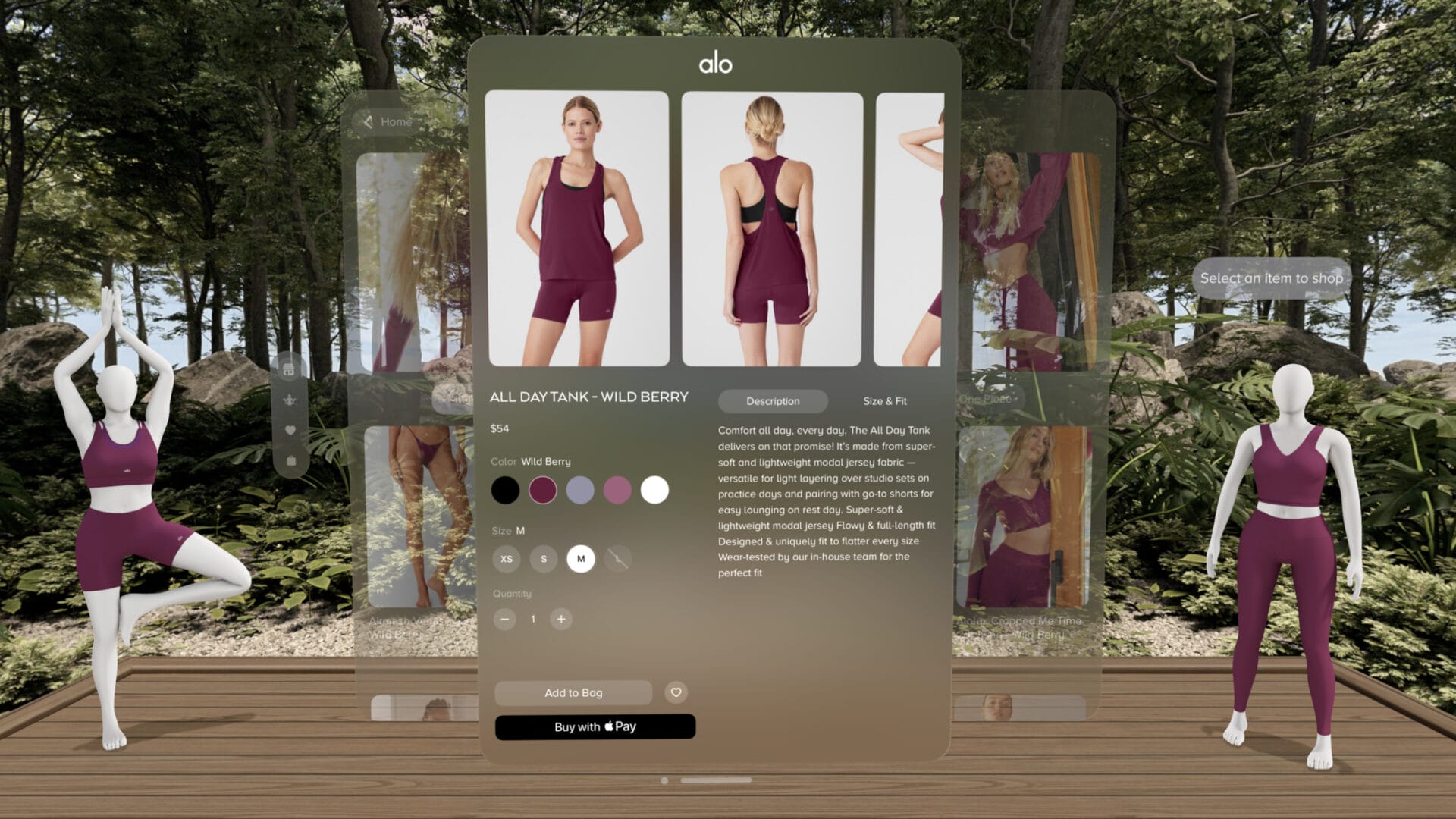 Clothing brand's spatial experience store on Apple Vision Pro